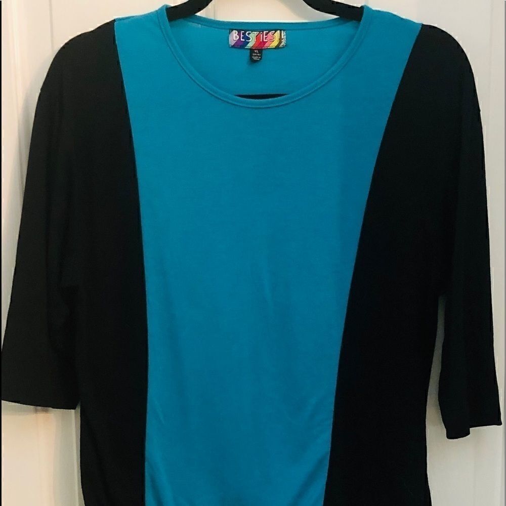 Black and blue Besties juniors shirt